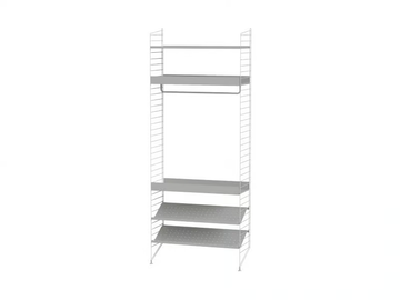 BEDROOM D - Powder coated steel wardrobe with shoe rack by String Furniture - view 3
